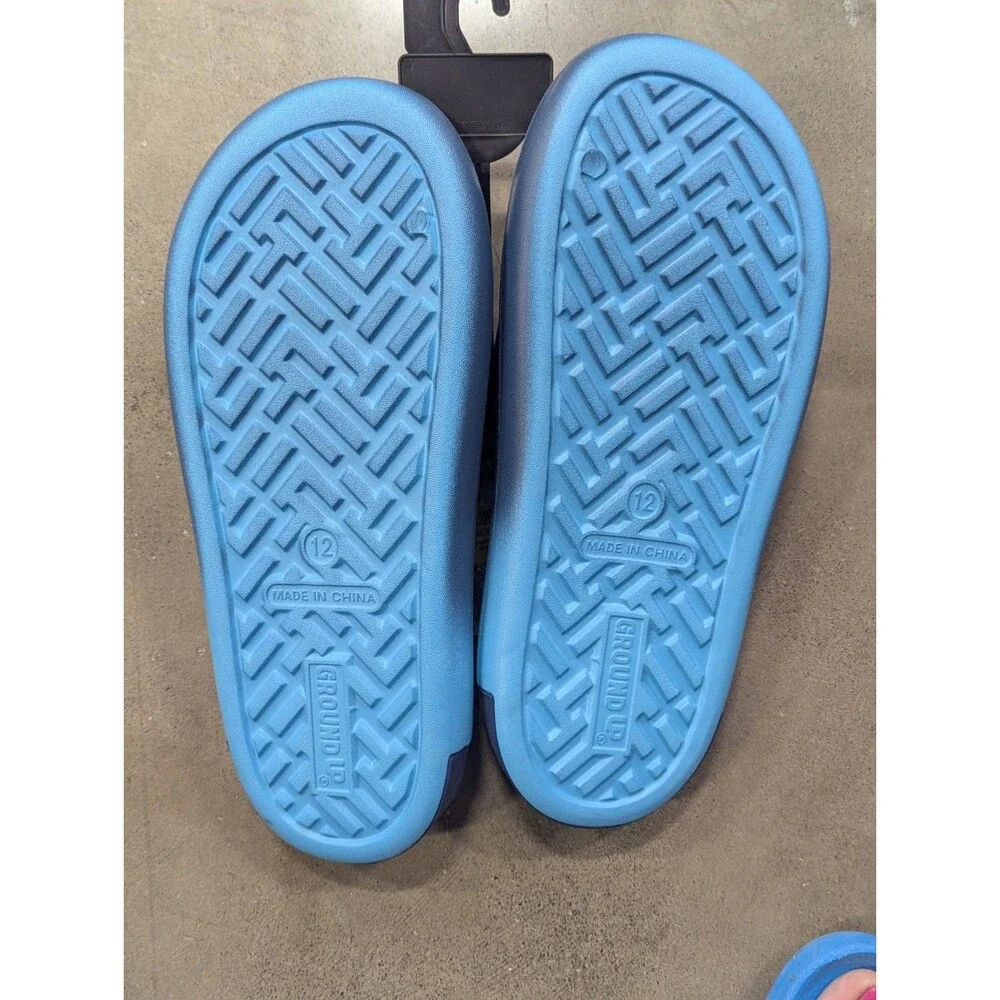 Disney's Lilo & Stich - Men’s Size‎ 12 Stitch Beach Blue Ombre Slide Sandals NWT